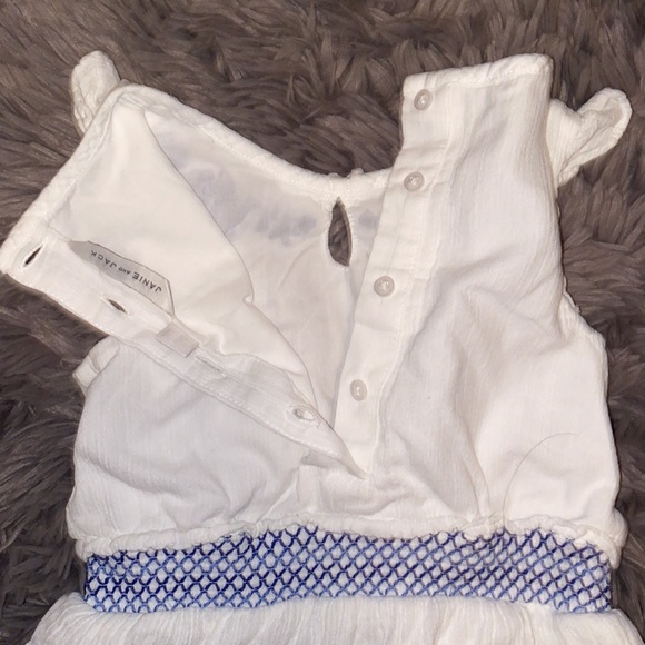 Janie and Jack Girls White Cotton Dress - Picture 4 of 4